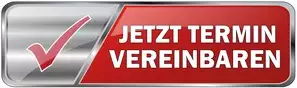 Rotes rechteckiges Schaltflächen-Icon mit weißem Häkchen und dem Text 'JETZT TERMIN VEREINBAREN'